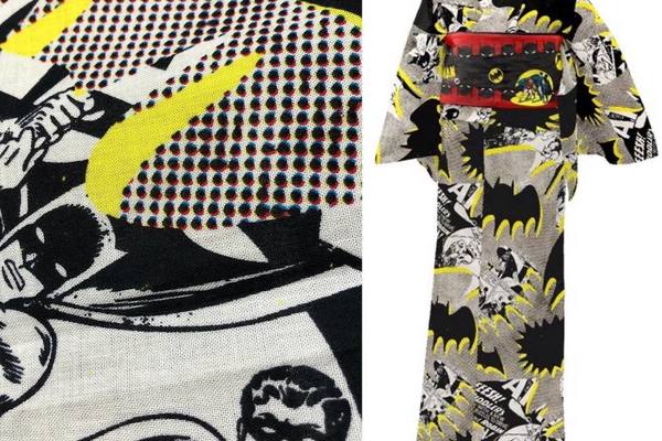 『DC展 スーパーヒーローの誕生』展覧会記念発売グッズ「バットマン」浴衣&帯をデザイン